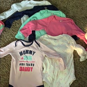 Bundle of 6 long sleeve girls body suits